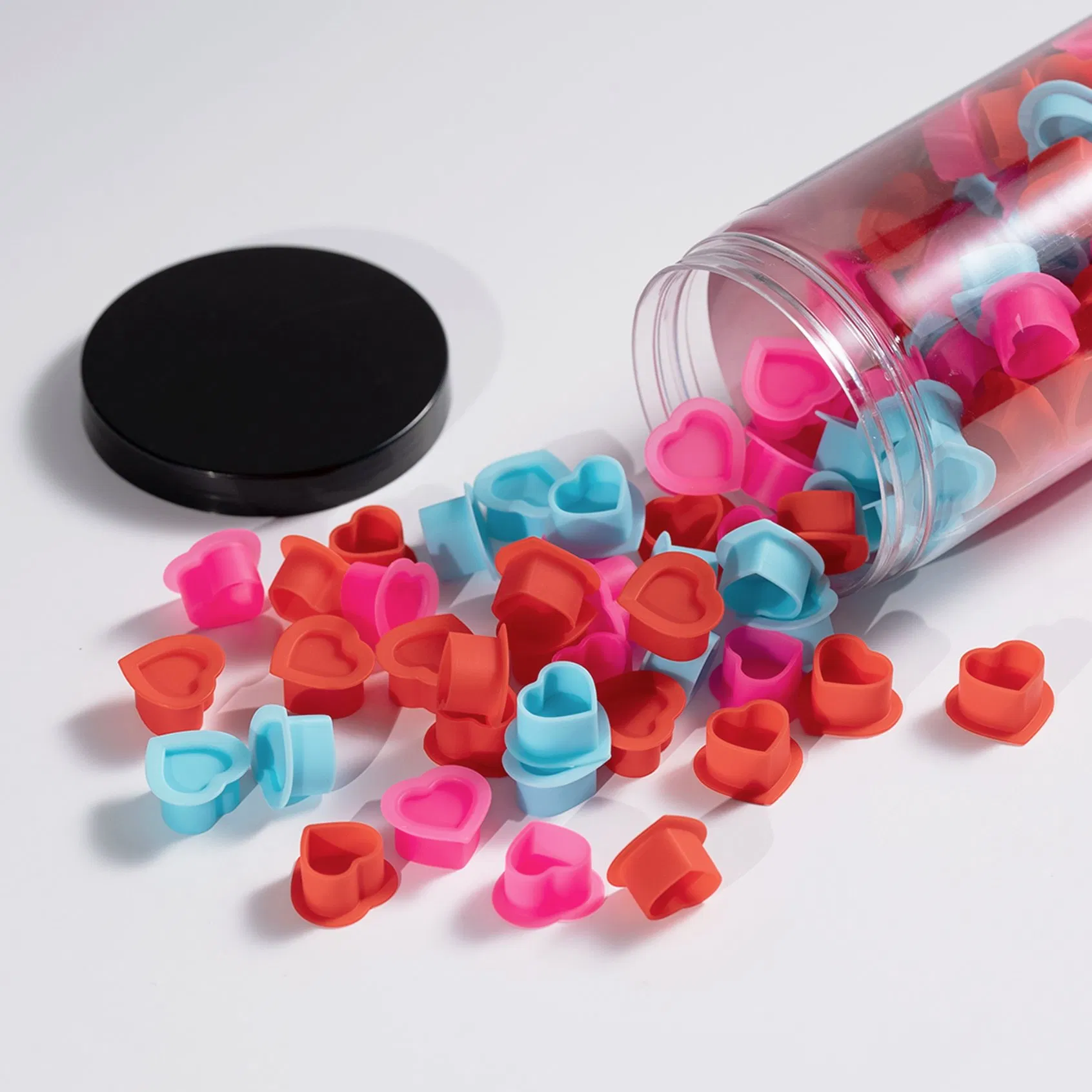 Professional Tattoo Ink Cup Disposable Round Heart Shape Silicone Tattoo Ink Cup