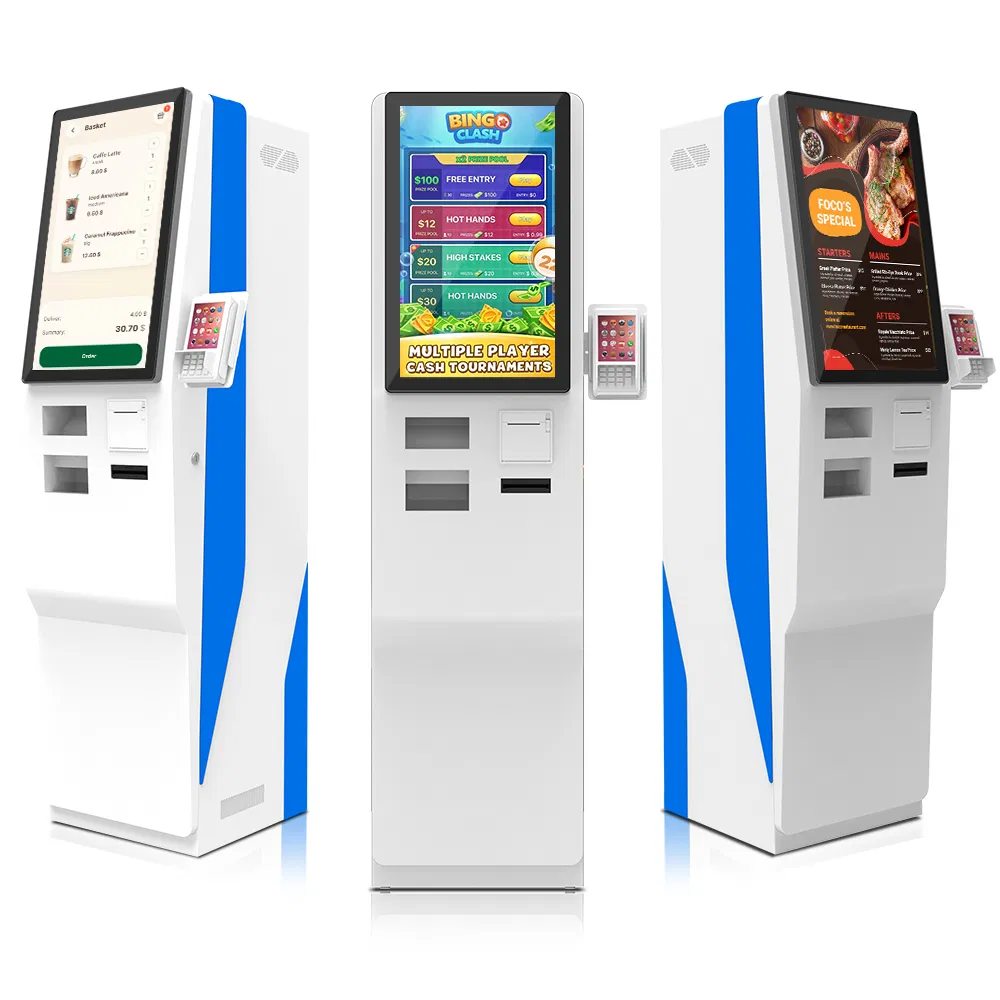 23.6 Inch Floor Standing Foreign Exchange Payment Terminal Kiosk