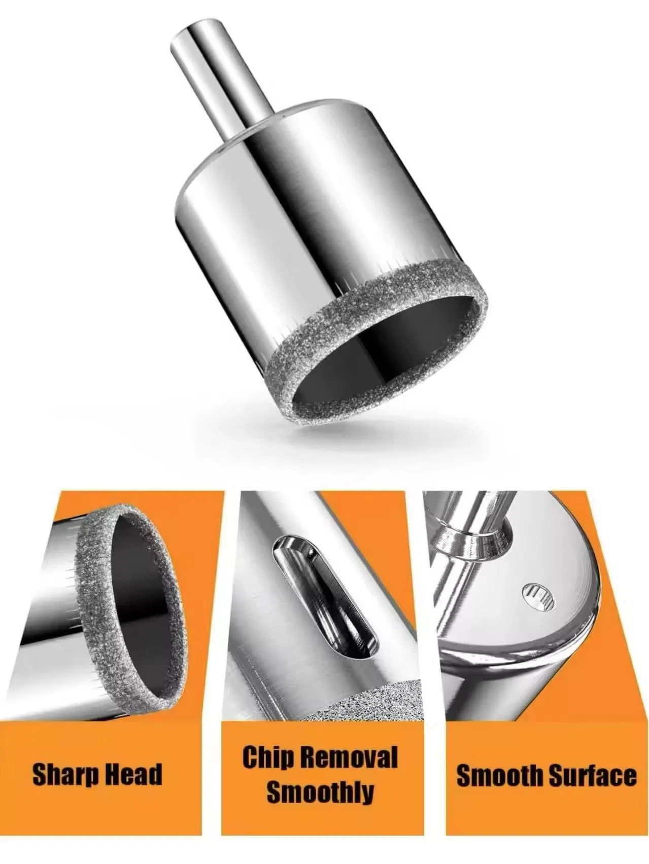 Drill Bits Set Diamond Core Hole Saw for Glass and Ceramic (SCD650ZB)