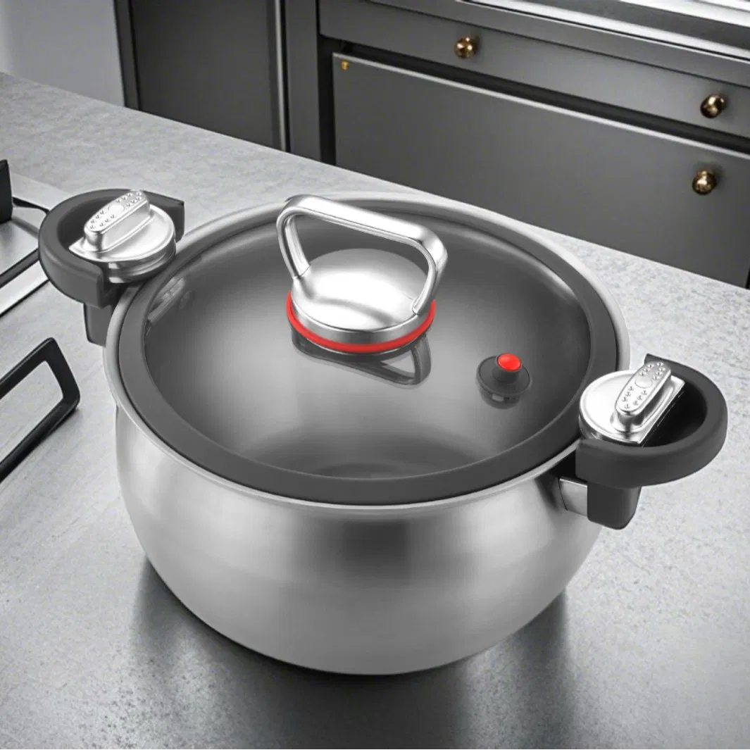 Wholesale Retail Stainless Steel 304 Soup Pot Pressure Cooker Explosion-Proof Kitchen Cooking Pot