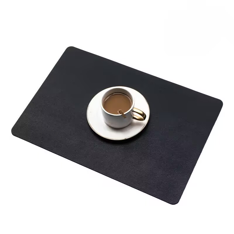 New Products Leather Anti-Slip Heat-Resistant Household Square Placemat