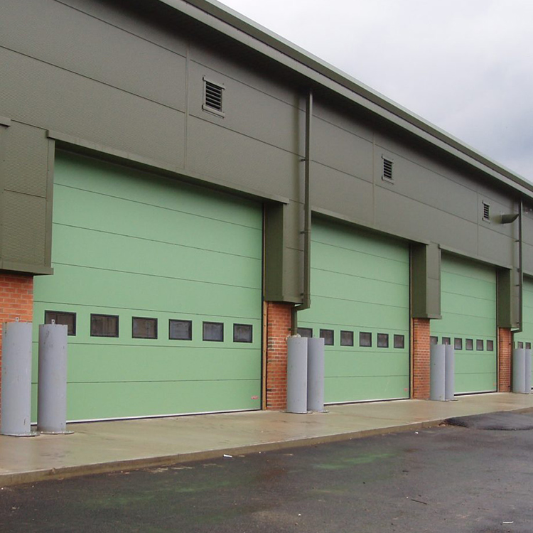 China Remote Control Automatic Flap Garage Door Overhead Insulated Sectional Black Color Aluminum Flip Over Garage Doors