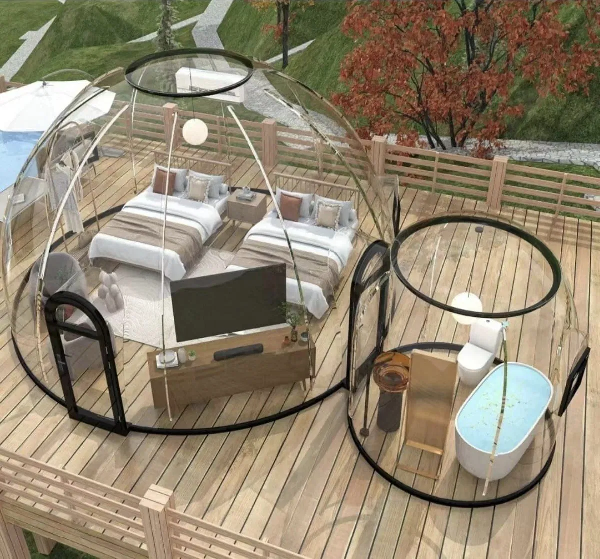 New Product Clamping House Transparent Prefab Dome Bubble Tent Star Room