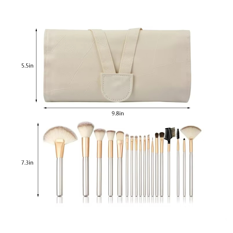 18PCS Professional Custom Logo Makeup Brushes Set Private Label