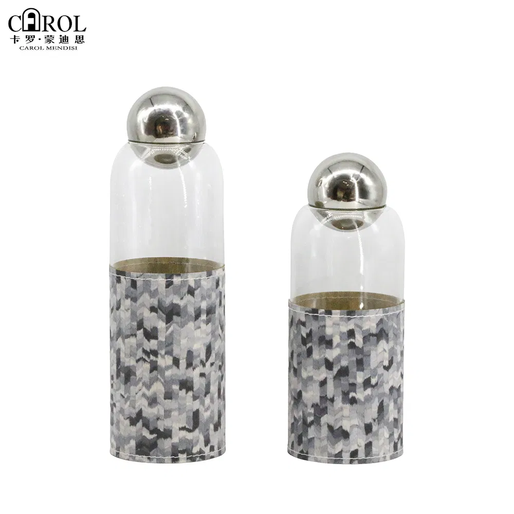 Luxurious Design Glass Storage Jar with Lid for Spice Candy Storage