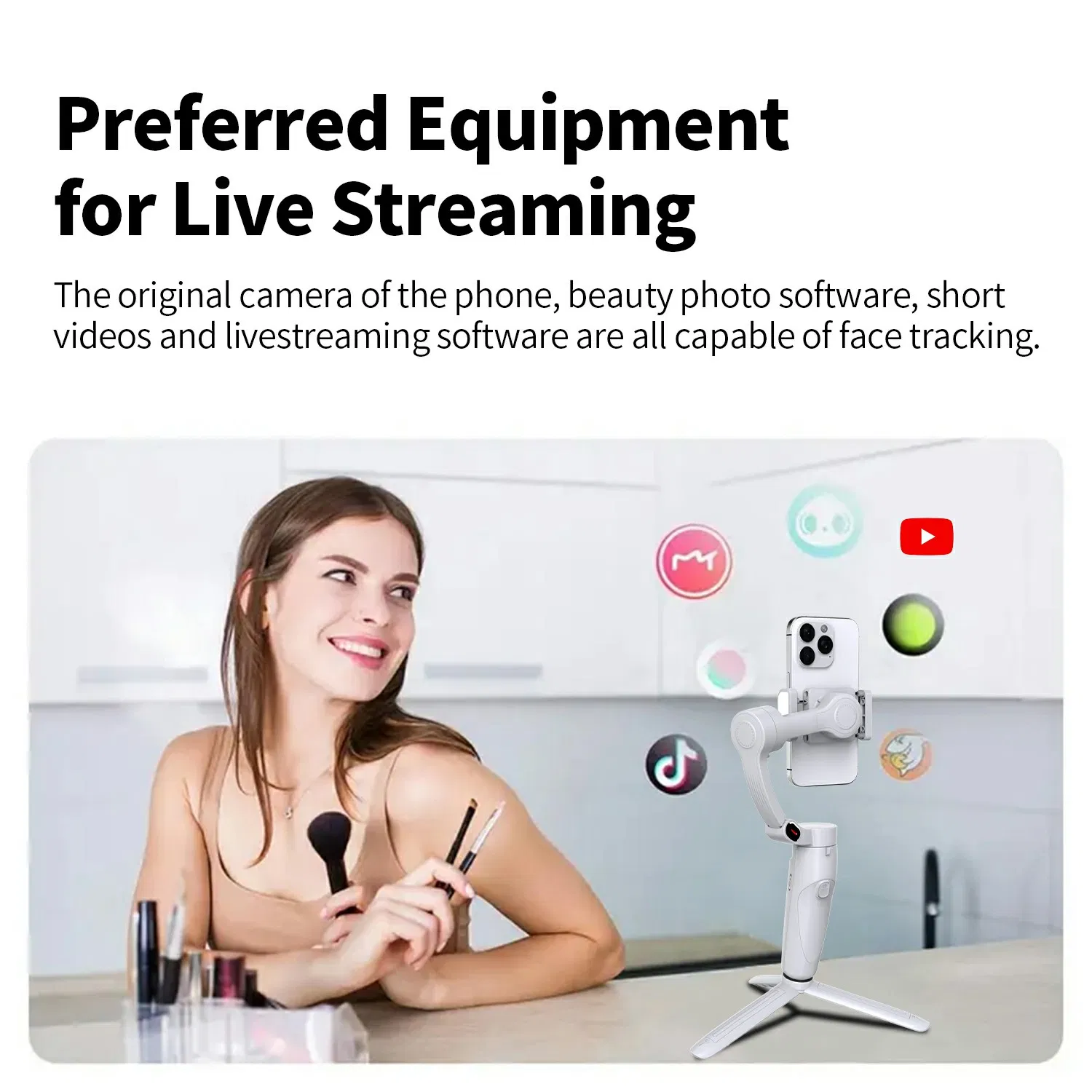 M1 Anti Shake Foldable 3 Axis Smartphone Gimbal Stabilizer Support Face Tracking Time Lapse Photograhy, with APP