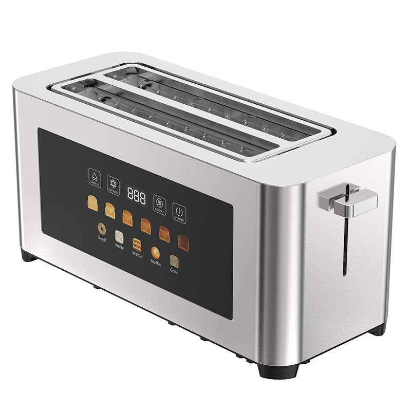Tenfly Factory Custom Home Touchscreen Toaster 4 Slice Stainless Steel Bread Toast Maker