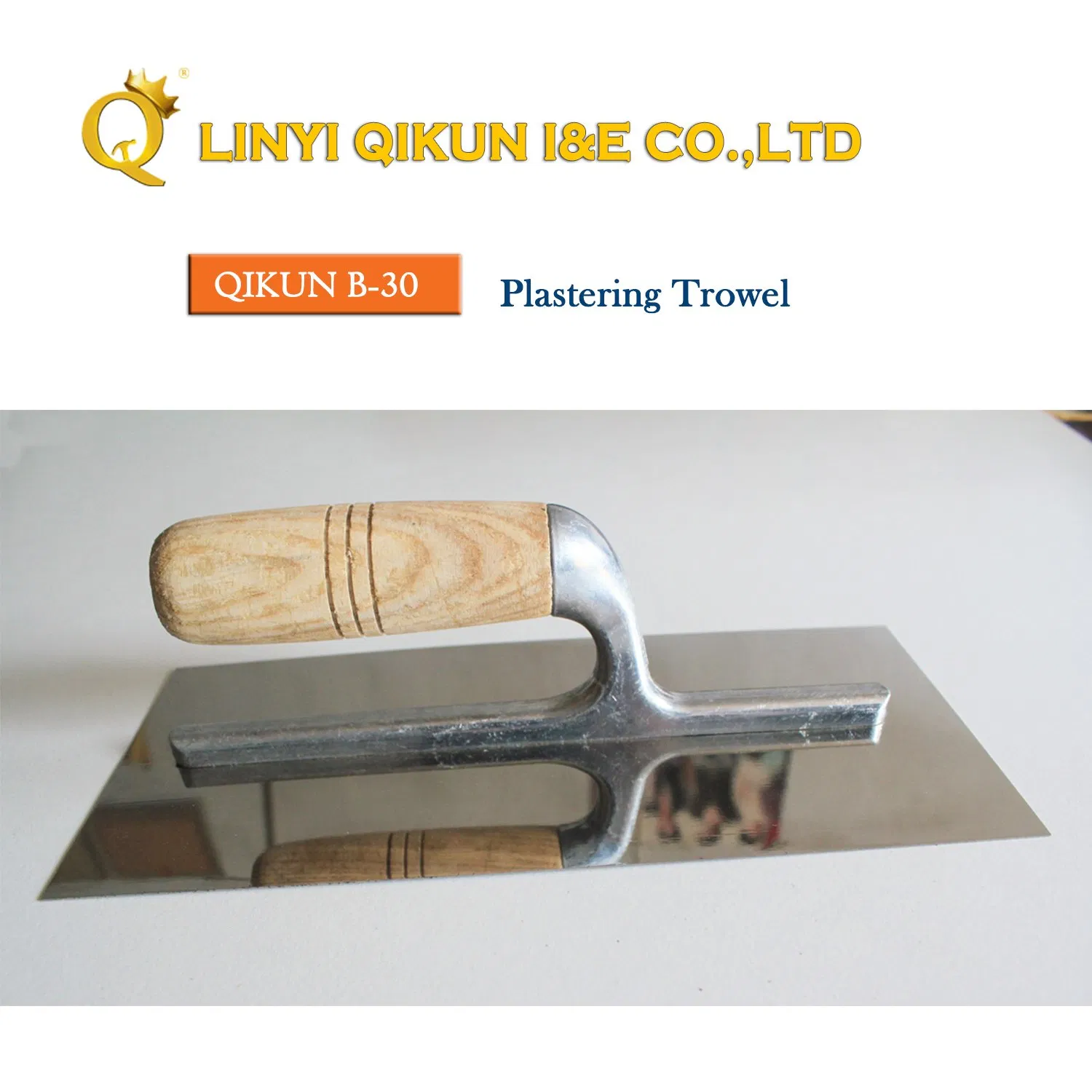 B-29 Construction Decoration Paint Hand Tools Wooden Handle Normal Polished Plastering Trowel