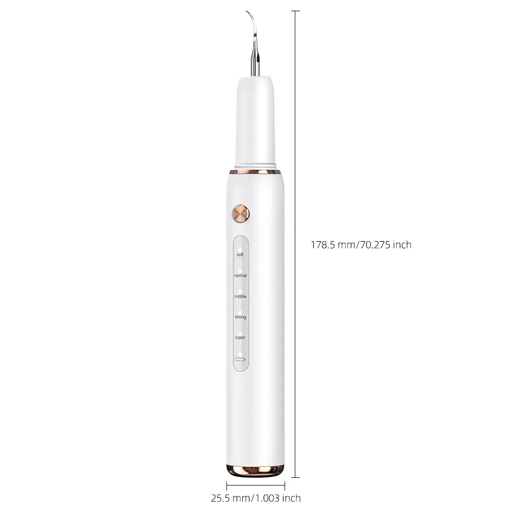 Household Electric Dental Calculus Remover Portable Ultrasonic Tooth Scaler Tartar Cleaner with LED Lighting