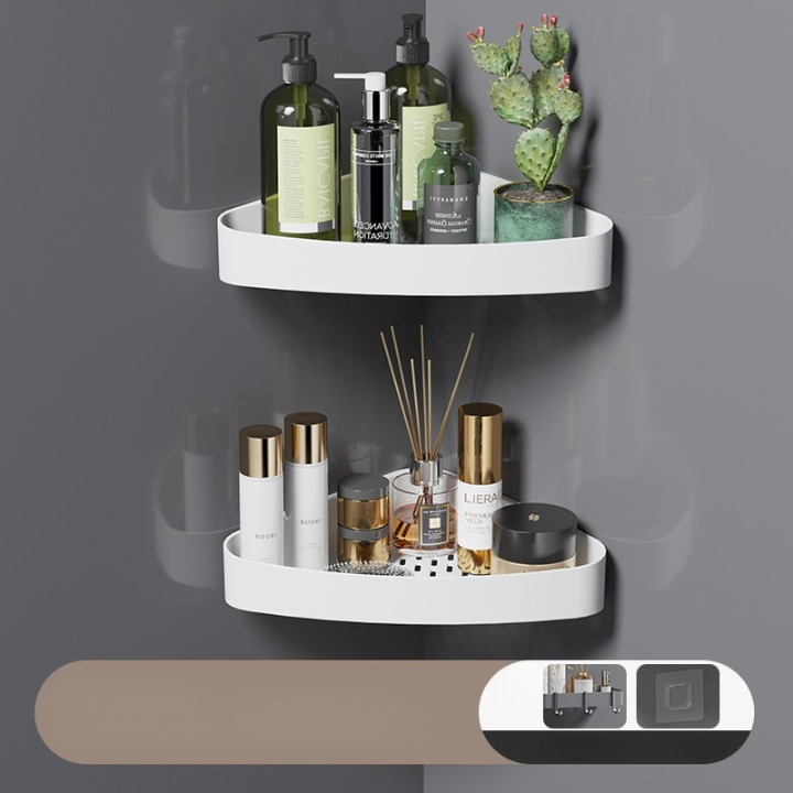 Corner Waterproof Triangle Storage Rack for Bathtub Organization