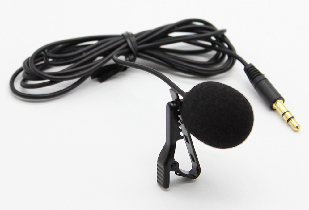 Gold Plated 3.5mm Metal Microphone Mini Hands Free Clip-on Lavalier Lapel Mic Microphone PC Notebook Laptop