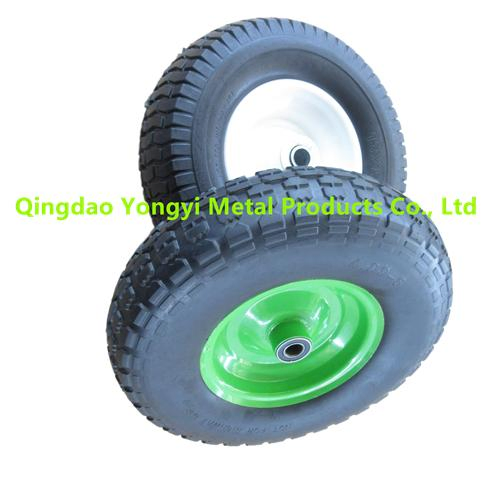 Solid Rubber Polyurethane Foaming Flat Free PU Foam Trolley Wheelbarrow Wheels