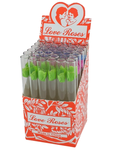 Love Rose Glass Tube Pipe 36 CT Smoking Water Pipe