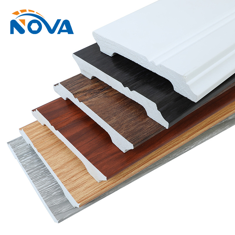 Flooring Wood Design Wall Base Board PVC PS Skirting Baseboard