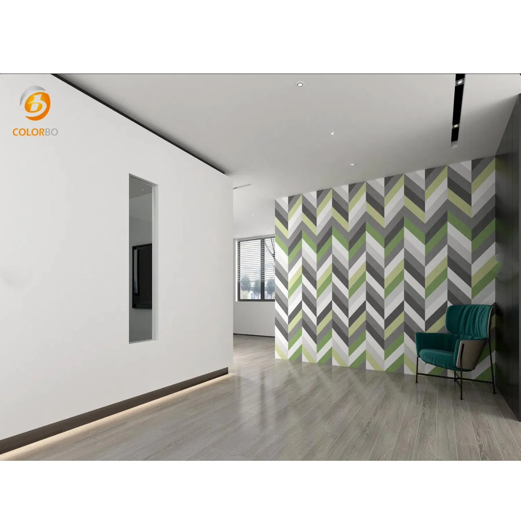 ISO14001 VOC Tested PET Polyester Fiber Felt Acoustic Art Decoration Wall Tiles
