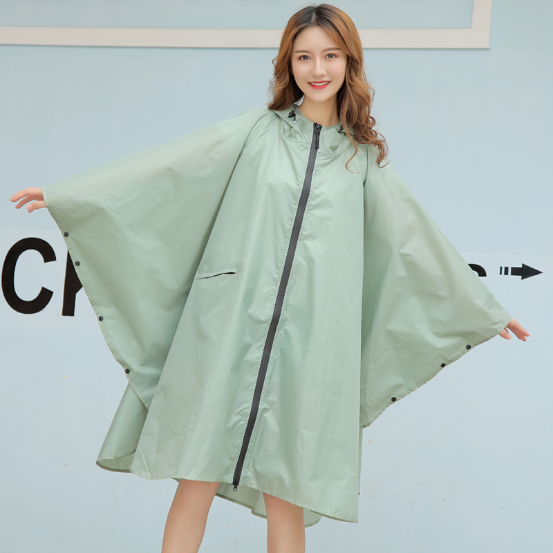 Custom Printed Waterproof Rain Coat Outdoor Adult Hooded Rain Poncho Long Rainwear Moto Motorcycle Raincoat Women
