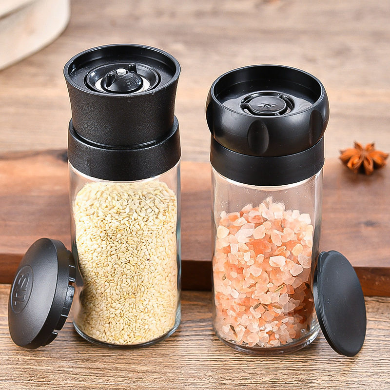 Factory Supply Ceramic and Plastic Core Salt and Pepper Mill Kitchen Seasoning Bottle Grinder