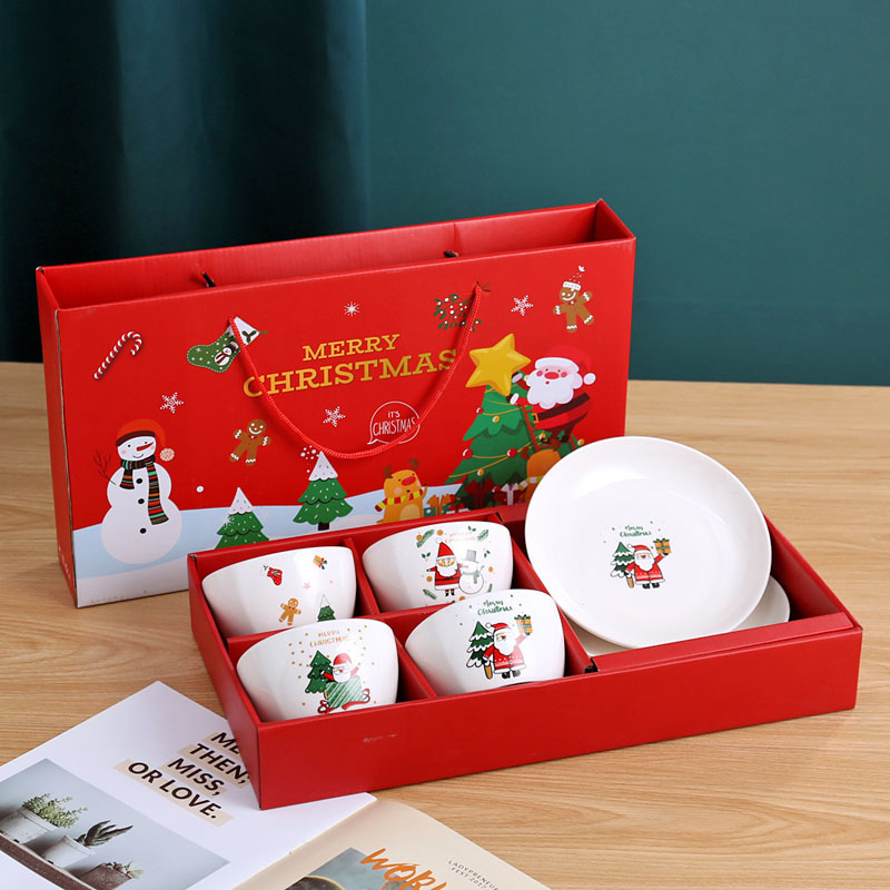 Holiday Dinnerware Christmas Decoration Unique Gift Ceramic Dinner Bowl
