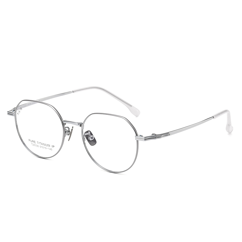 High Quality Optical Light Weight Pure Titanium Frame Prescription Glasses Geometric Eyeglasses Beta Titanium Optical Glasses Metal Eyewear Glasses