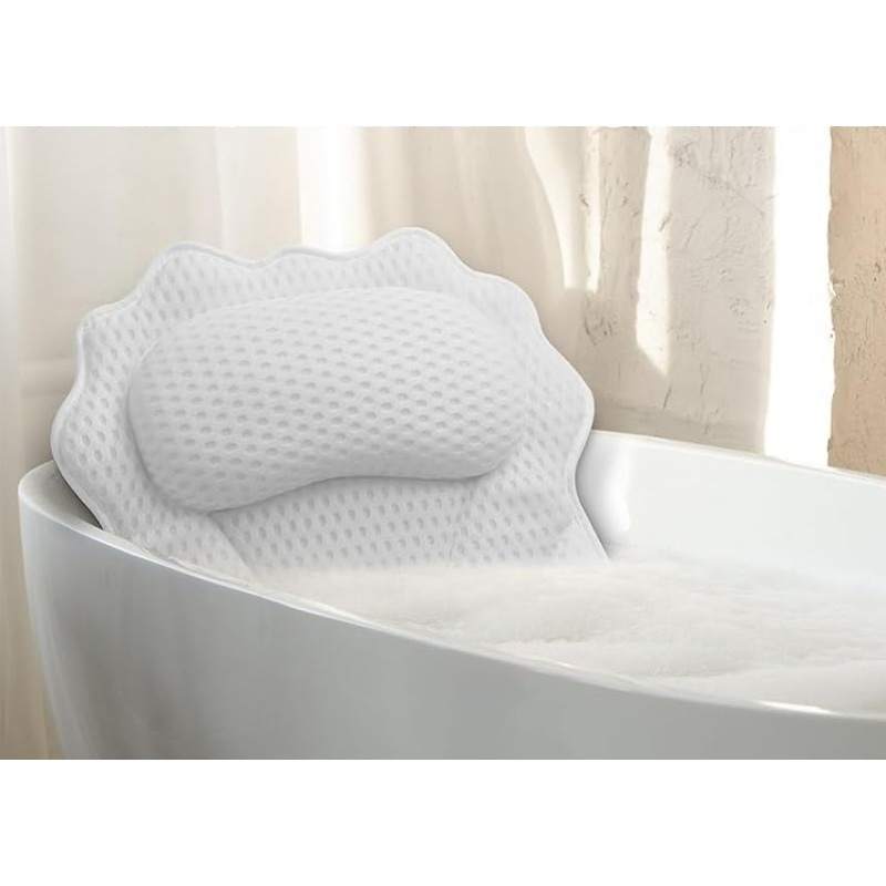 High Quality Ergonomic Luxury Pillow 3D Mesh Suction Soft Comfortable Bathtub Pillow