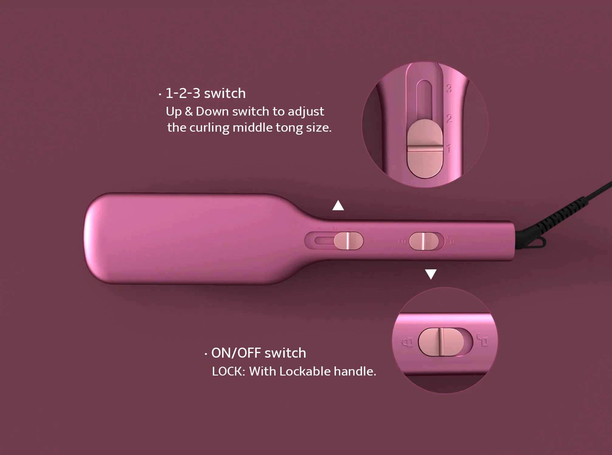 Great Quality Luxurious Pink Professional Barber Salon Electric Hair Curler