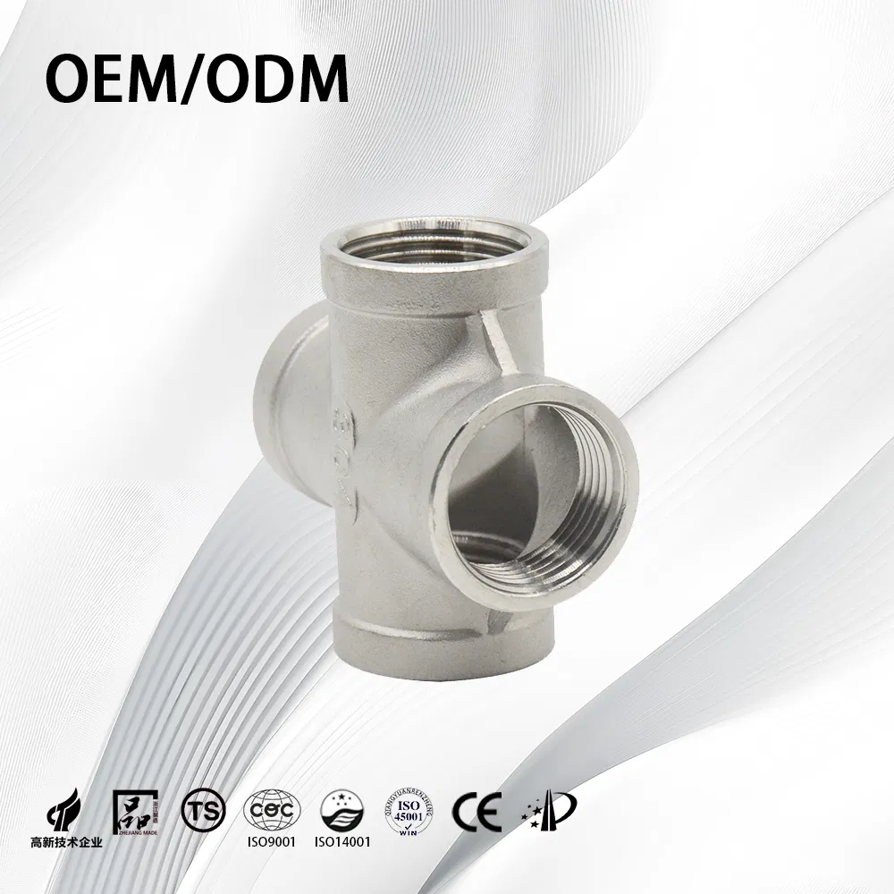 SS304/SS316L Industries Investment Casting Wear-Resistant Straight Equal Cross for Chemical Handling Pipe
