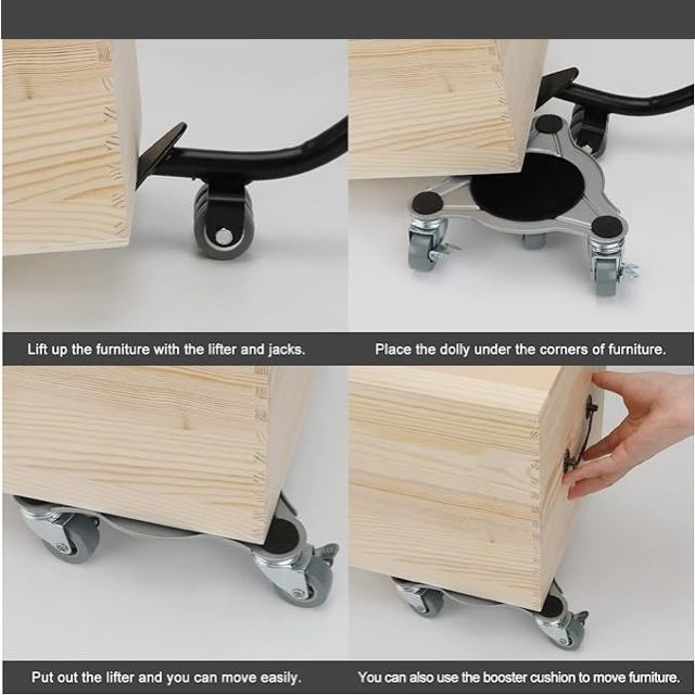 360 Degree Rotatable Heavy-Duty Stainless Steel Moving Tool