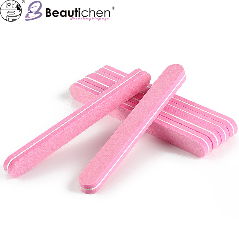Beautichen Pink Nail File – Durable Long Strip Nail Files with Fine and Coarse Textures for Smoothing, Shaping, Polishing – Professional Manicure