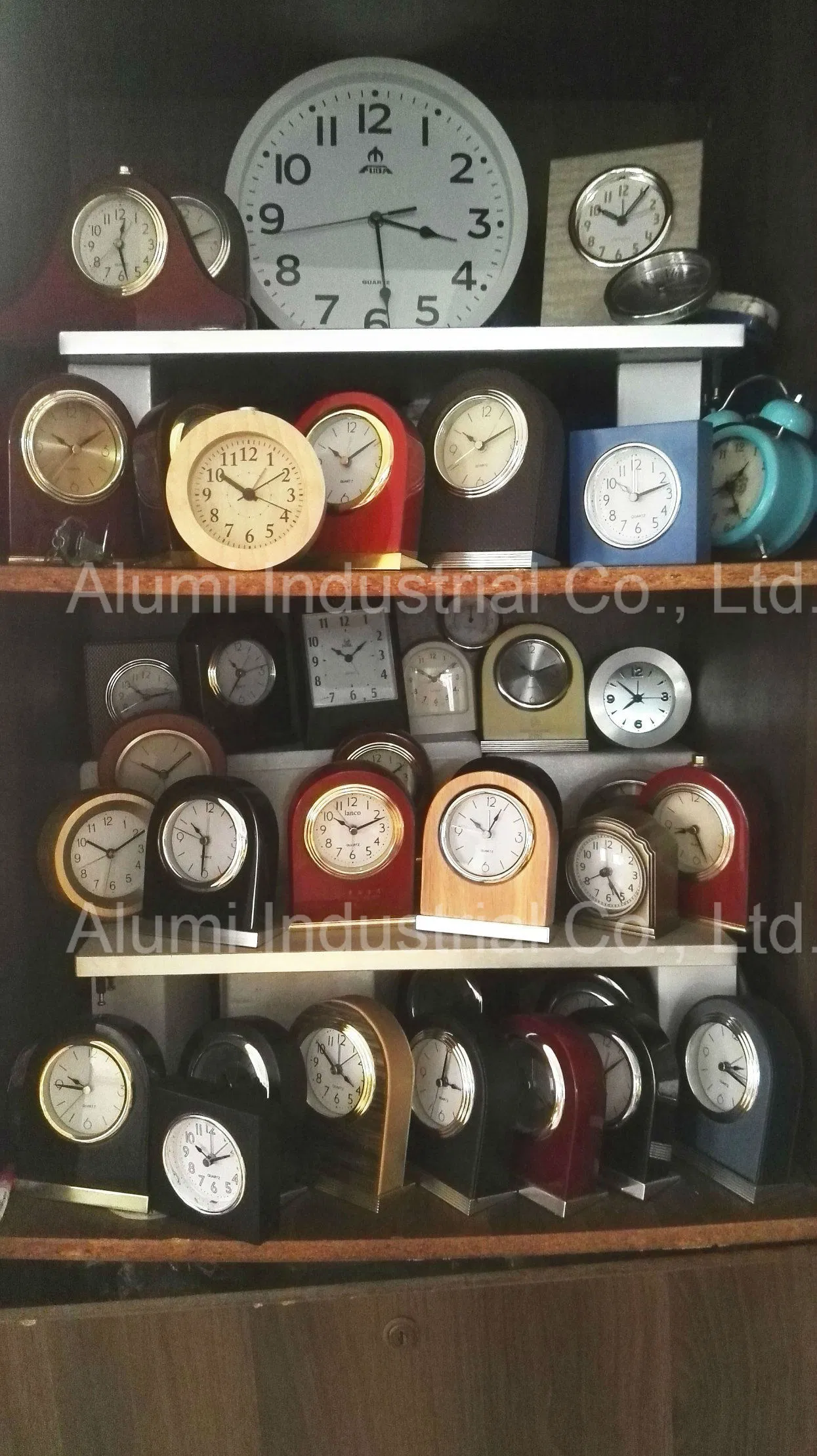 Stainless Steel Round Shape Hotel Silent Alarm Clock