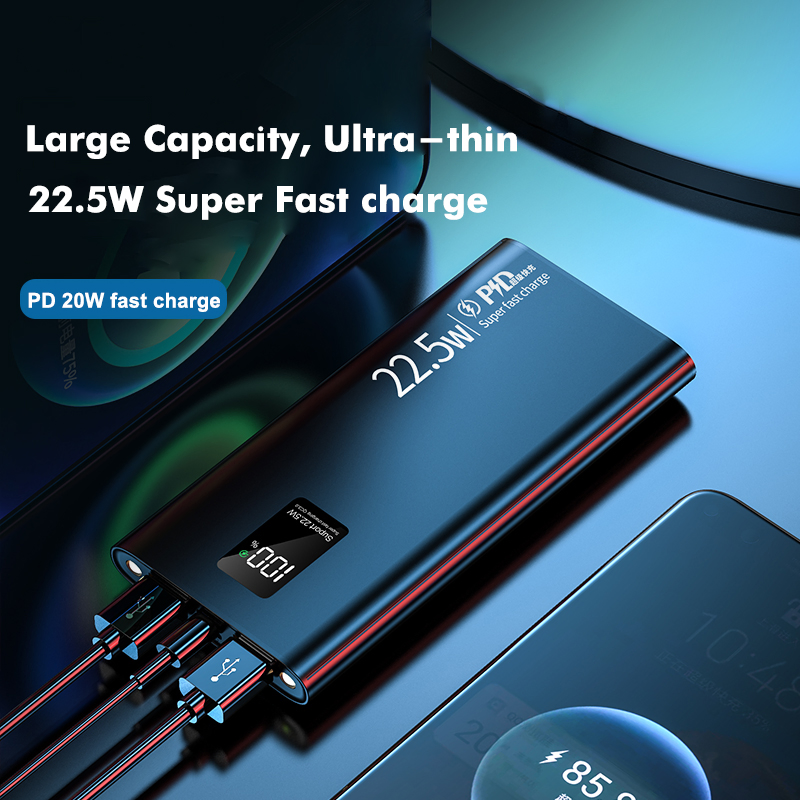 Popular Digital Display Charger 10000mAh Super Fast Charge Mobile Power Supply Safe Power Bank