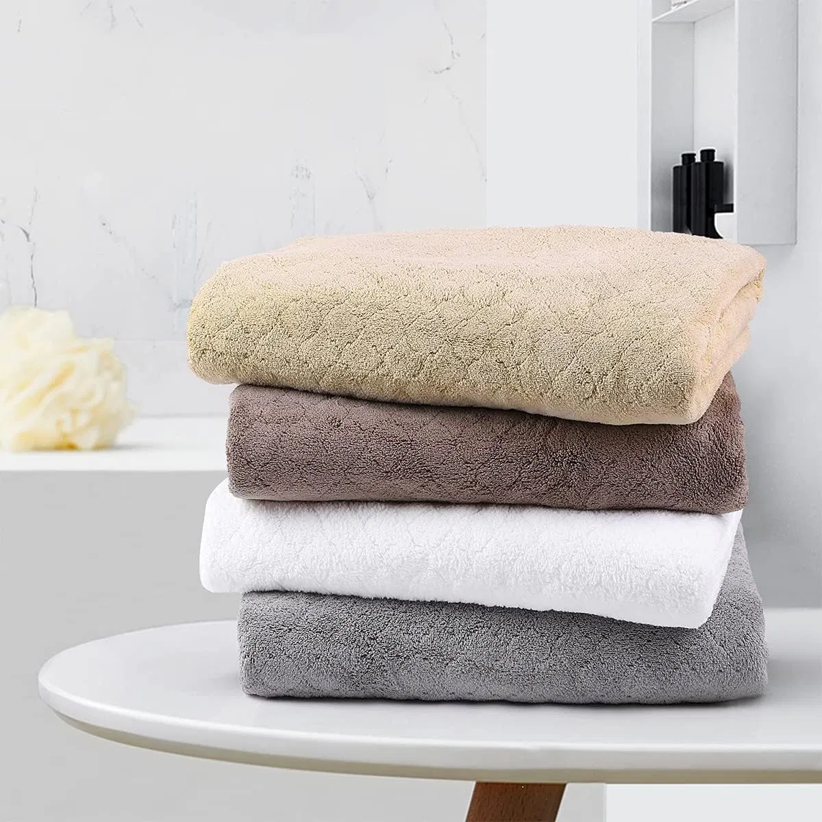 Ultra-Soft Brighthomey Microfiber Bath Towel for Quick Drying
