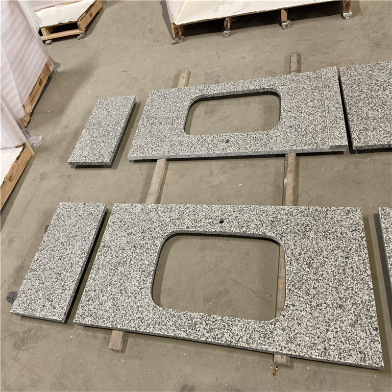 Factory Direct Custom Luna Pearl Granite Bathroom Vanity Tops for Hotel and Home