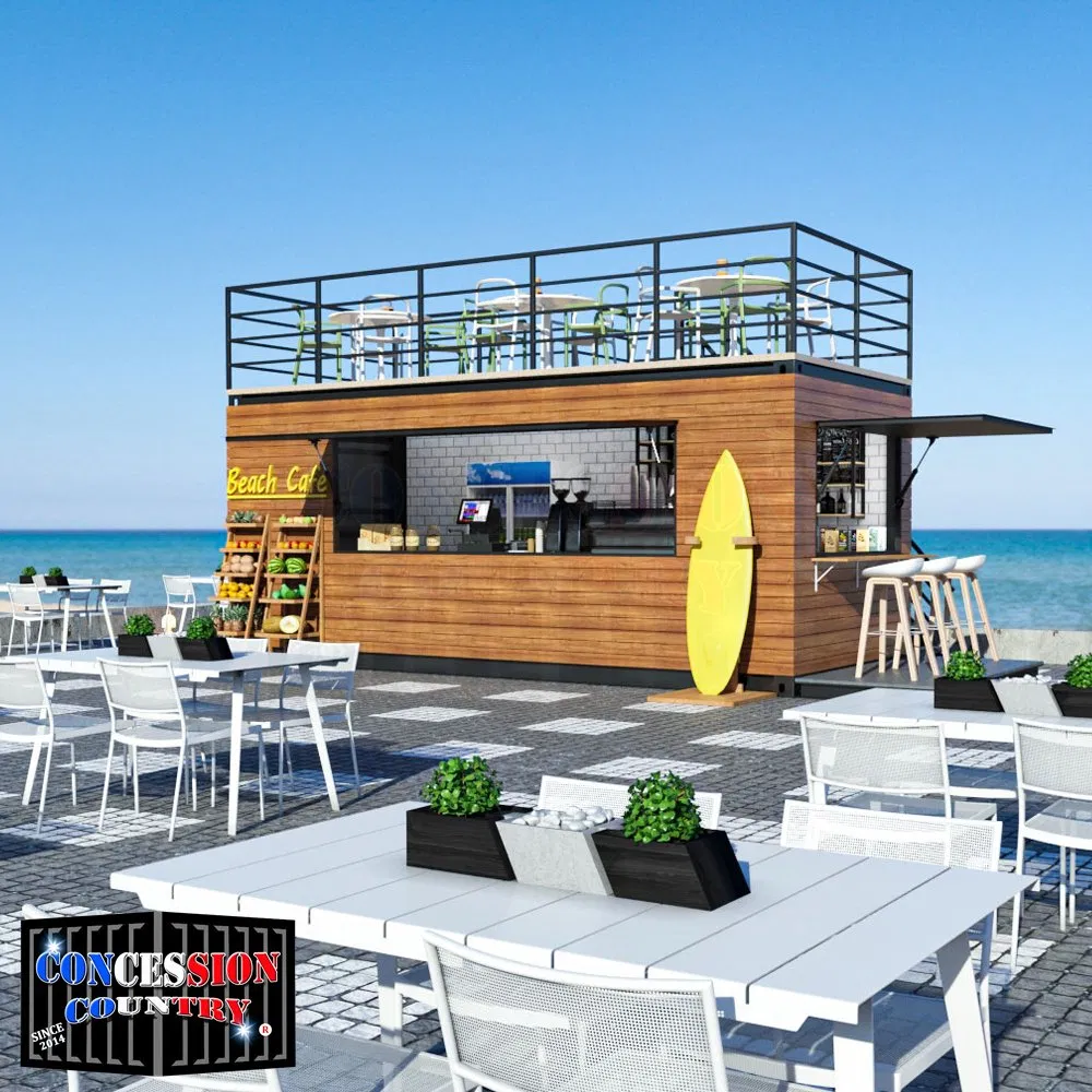 China Cafe Container Coffee Shop 20FT Shipping Container Restaurant Bar with Kitchen