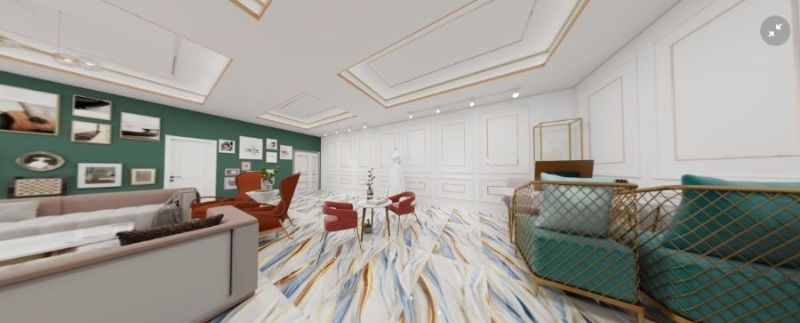 Modern Style Design 600X1200mm Glossy Surface Gloden Sand Porcelain Tile for Hotel Villa