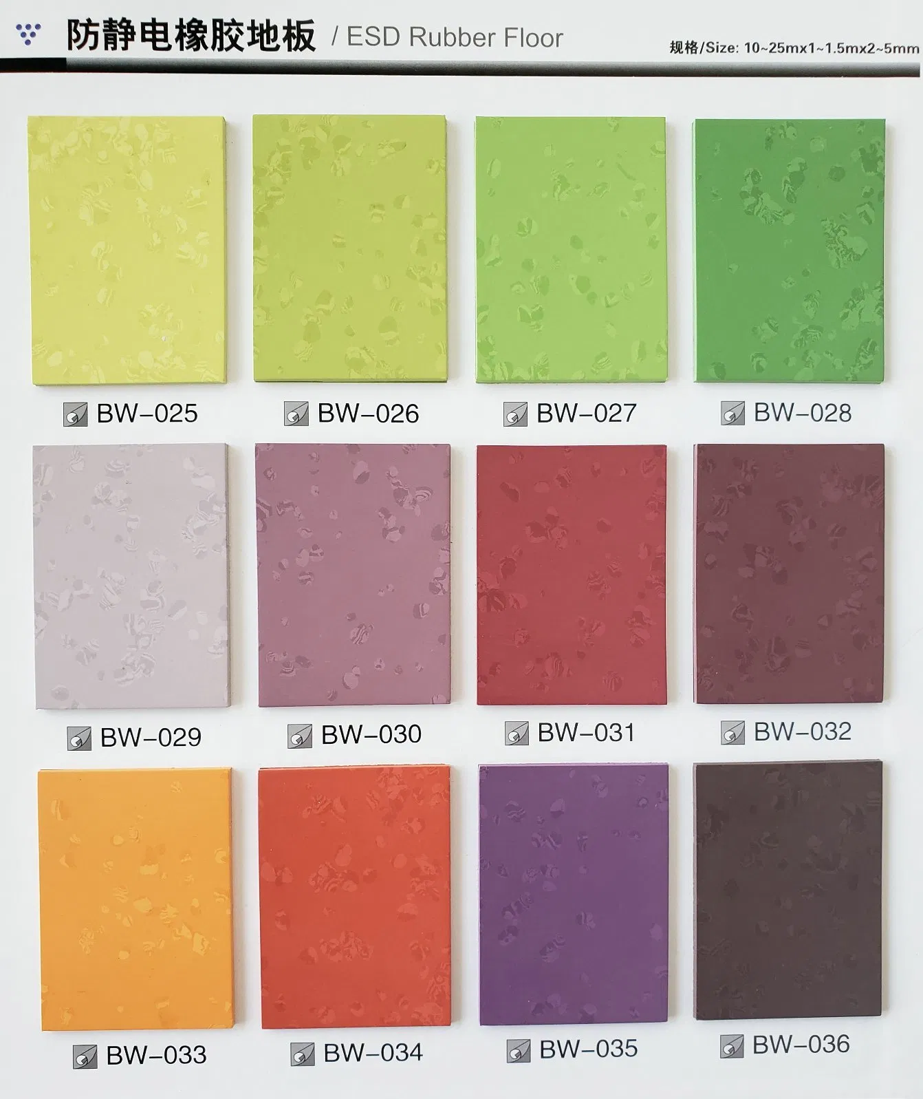 2-5mm X 1-1.5mm X 10-25mm Rubber Floor / Mat / Roll