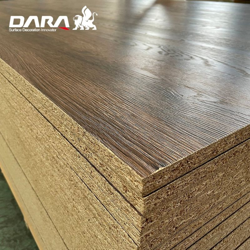 1200*2440 mm Synchronized Melamine Veneer Chipboard Wood Surface Melamine Particle Board