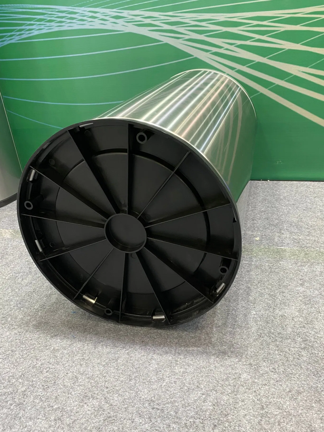 Stainless Steel Rounded Trash Can for Indoor Use