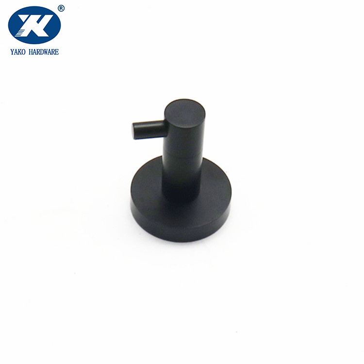 Крючок для полотенец матовый черный, нержавеющая сталь