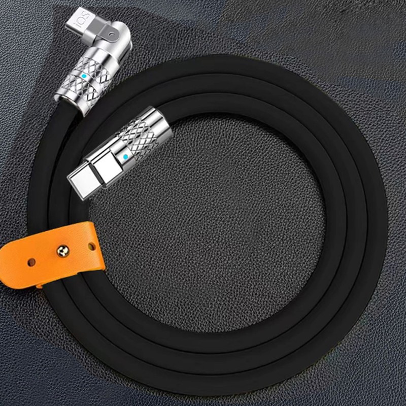 Silicone Fast Charging Data Cable Type C to Type C Pd 120W 2 Meter 1 Meter Cable