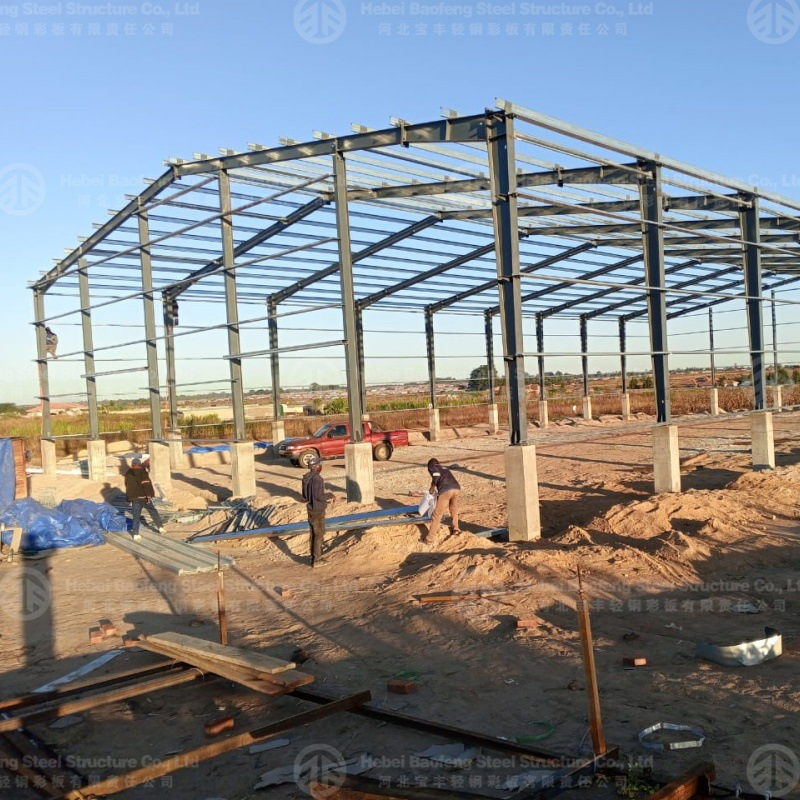 Large Structure Quality Steel Workshop with Robust Prefabricated Design