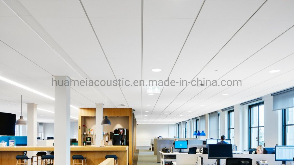Sound Absorb Material Fiberglass Ceiling Panels Fireproof Ceiling Board Offices