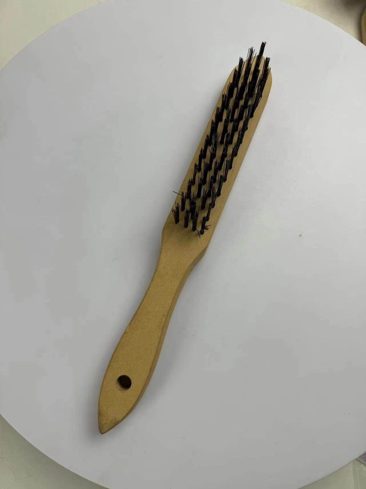 Germany Style Wooden Handle Oil Tempered Black Steel Wire Brush