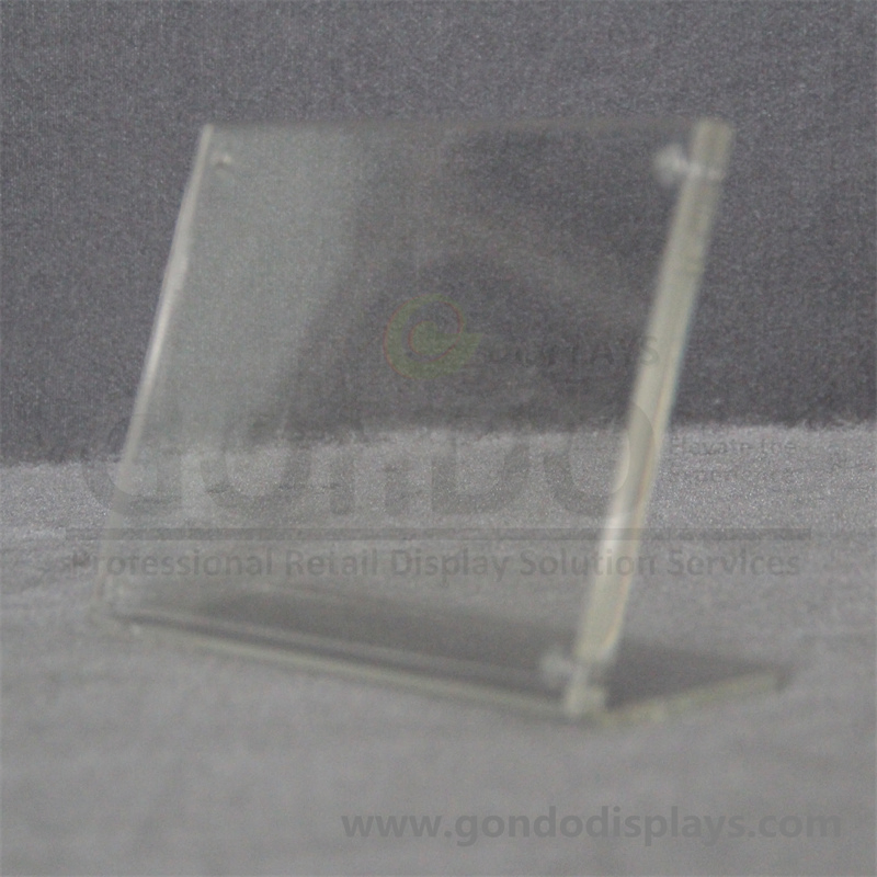 Acrylic Slant Back Horizontal Sign Holder, Magnetic Closure