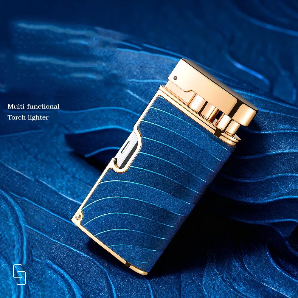 Multi Functional Straight Texture Lighter with Nail Clipper and Bottle Opener