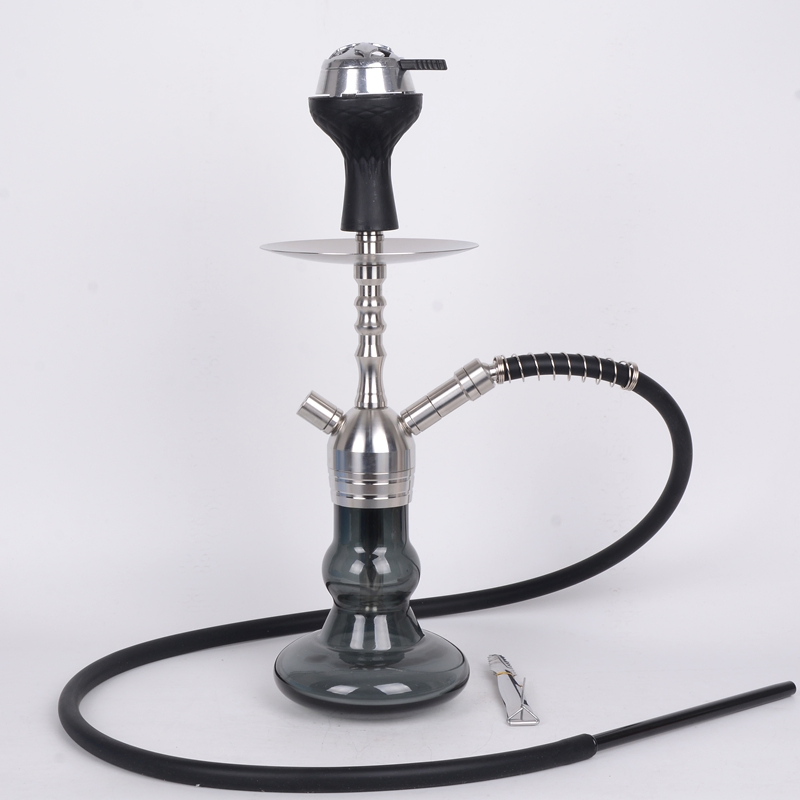 Factory Hot Sale Stainless Steel Portable Single Hose Smoking Set Shisha Hookah