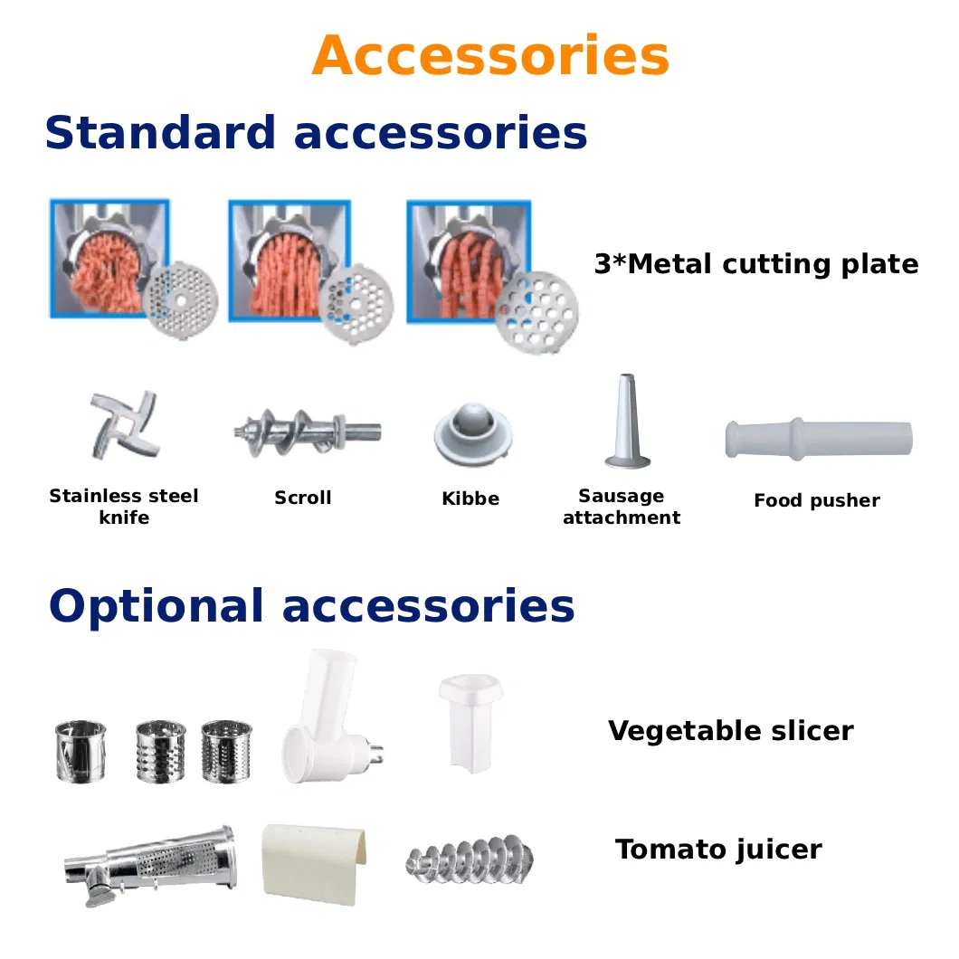 Powerful Electric Meat Grinder for Meat Grinding Sausage Stuffing Kibbe Making