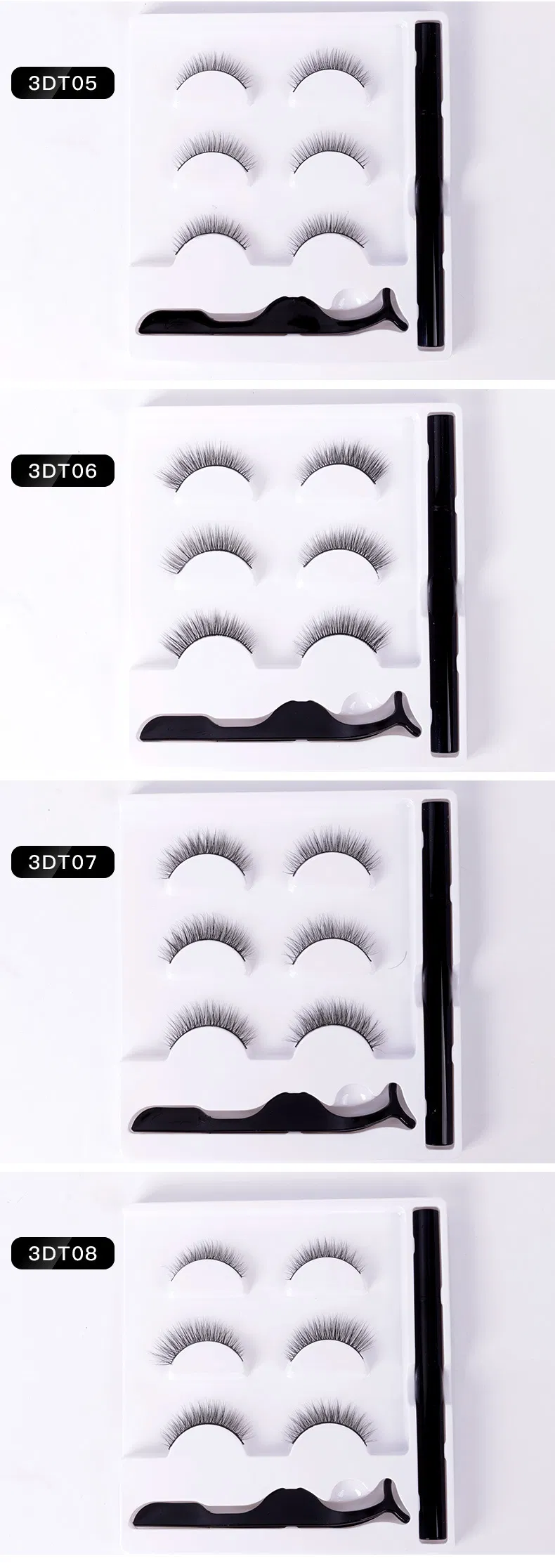 2020 Newest Styles Magnetic Eyeliner and Magnetic Lashes 3D Wholesale Magnetic Eyelashes