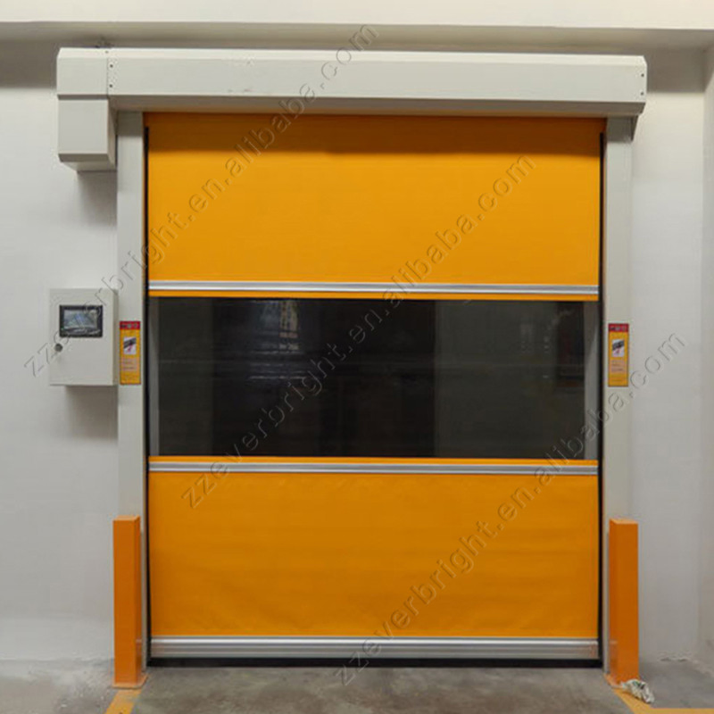 Clean Indoor or Outdoor Doors Dustproof and Soundproof Fingerprint Control Stainless Steel or Aluminum PVC High Speed Door Price