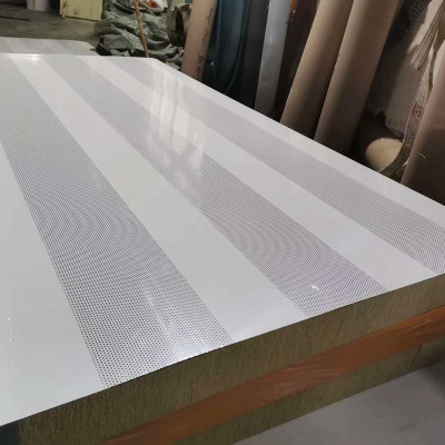 CE Certified Acoustic Rock Wool Sandwich Panel for Power Station