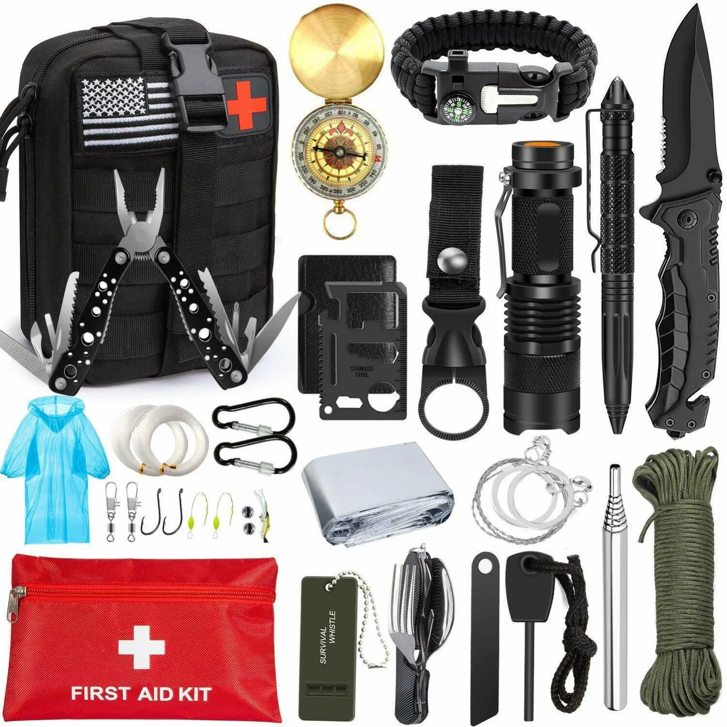 18 in 1 Function Outdoor Sos Survival Kit